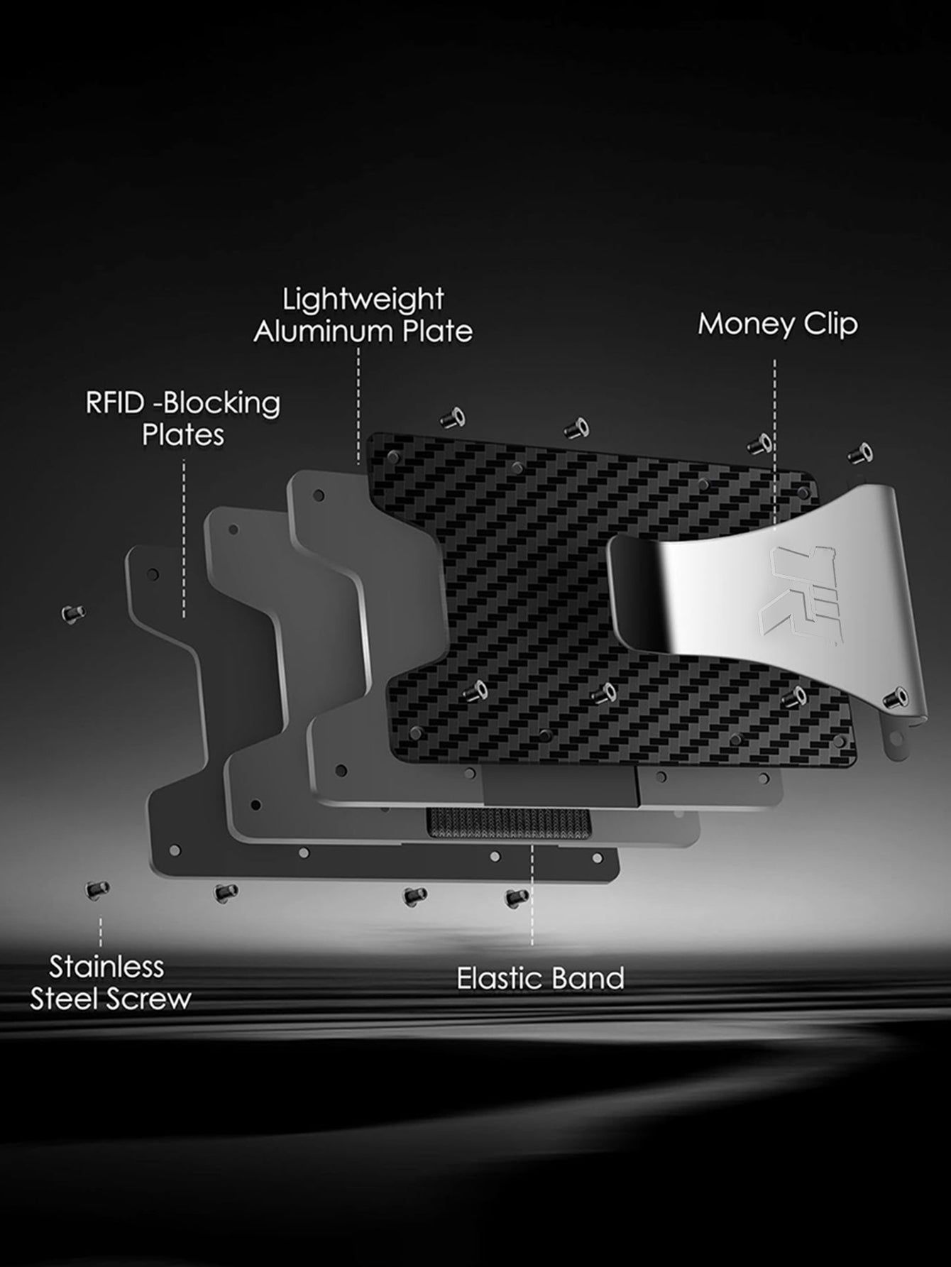Tactical Carbon Fiber Money Clip Wallet - Rifld Ring Company
