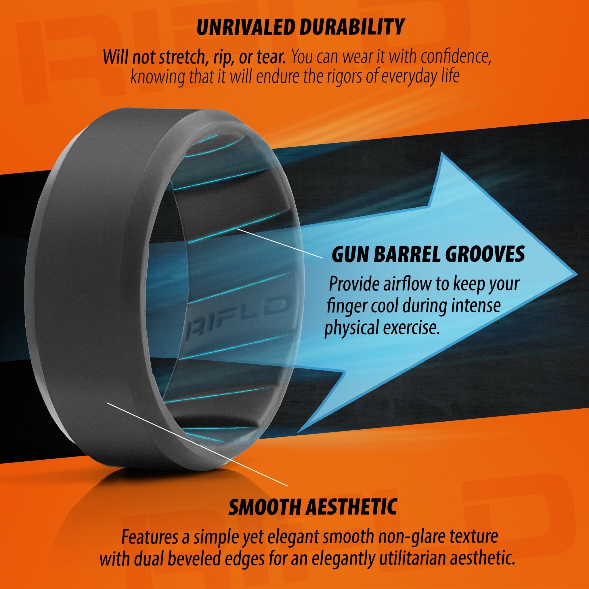 Tactical Silicone Ring Black - Rifld Ring Company