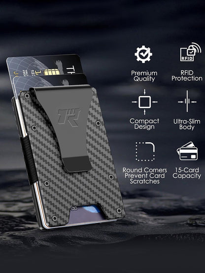 Tactical Carbon Fiber Money Clip Wallet - Rifld Ring Company