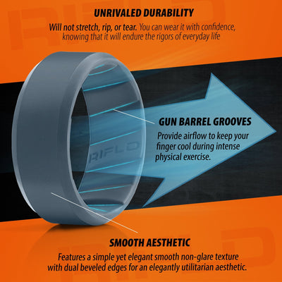 Tactical Silicone Ring Blue - Rifld Ring Company