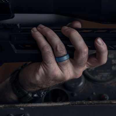 Tactical Silicone Ring Blue - Rifld Ring Company
