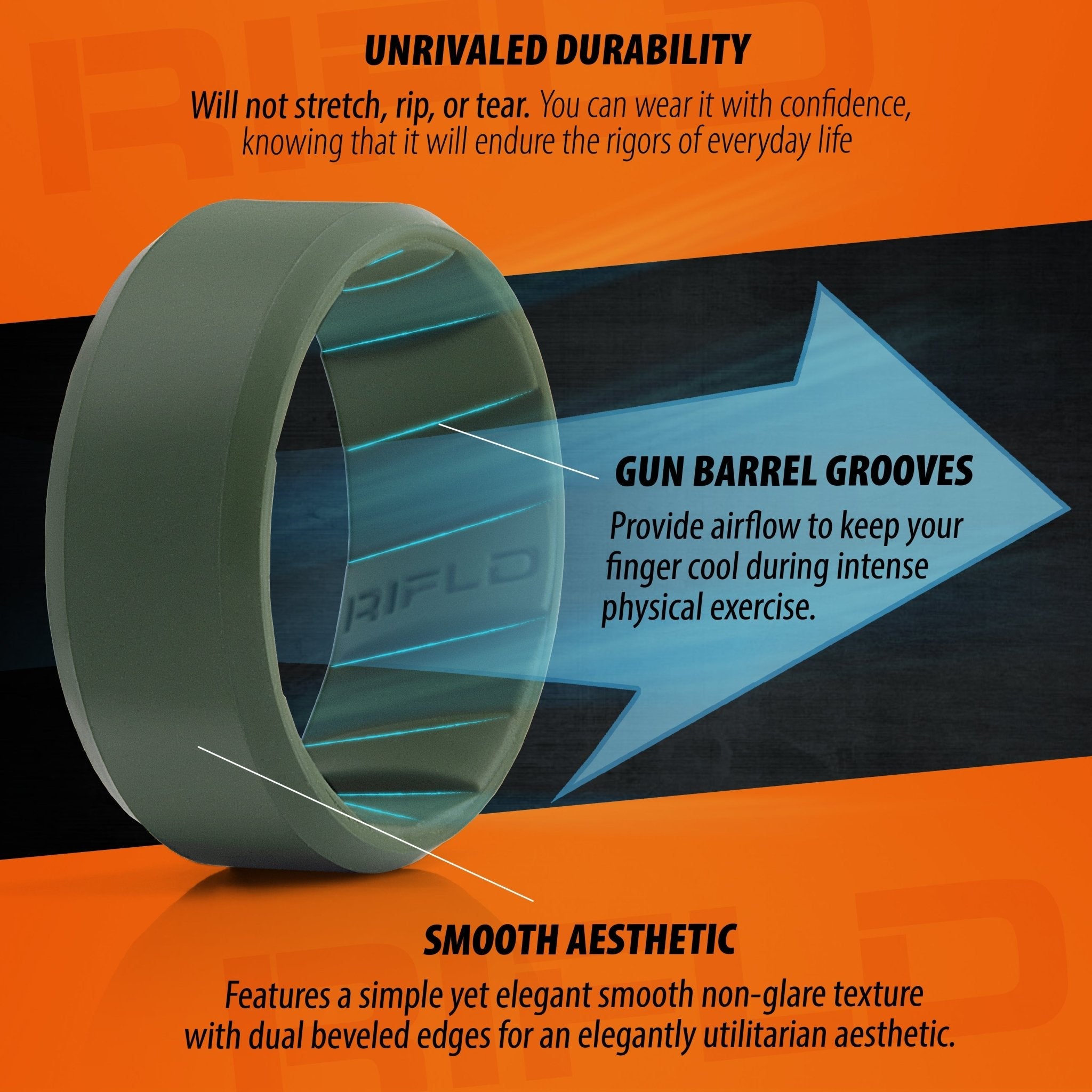 Tactical Silicone Ring Olive Drab - Rifld Ring Company